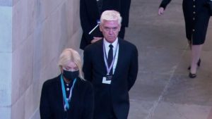 Holly and Phil were slammed for skipping the queue to see HM The Queen lie in state. Picture: BBC News