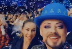 Boy George attended the NTAs with a female friend who was seen on his Instagram. Picture: @boygeorgeofficial/Instagram