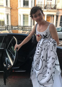 Last year Woody wore an iconic black and white graphic dress to the Attitude Awards. Picture: Instagram