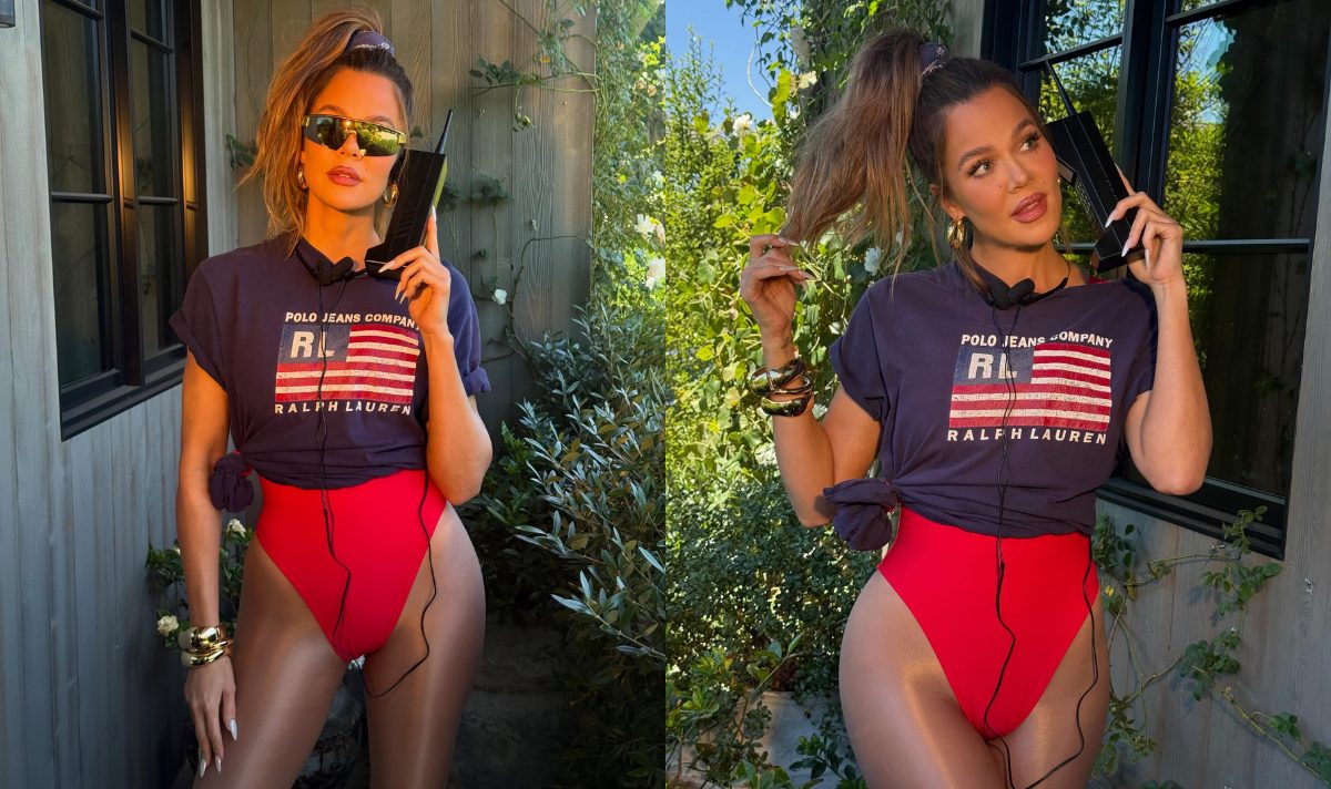 Khloe Kardashian shows off toned physique with sister Kourtney