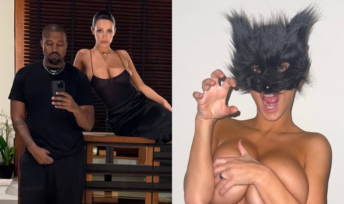 Kanye West shares topless snap of wife Bianca Censori in mask