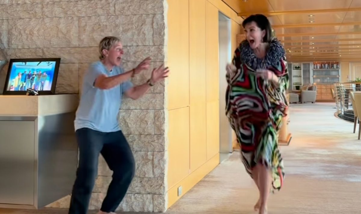 Kris Jenner screams as Ellen DeGeneres jumps out in cruel prank video Ellen Kris Jenner