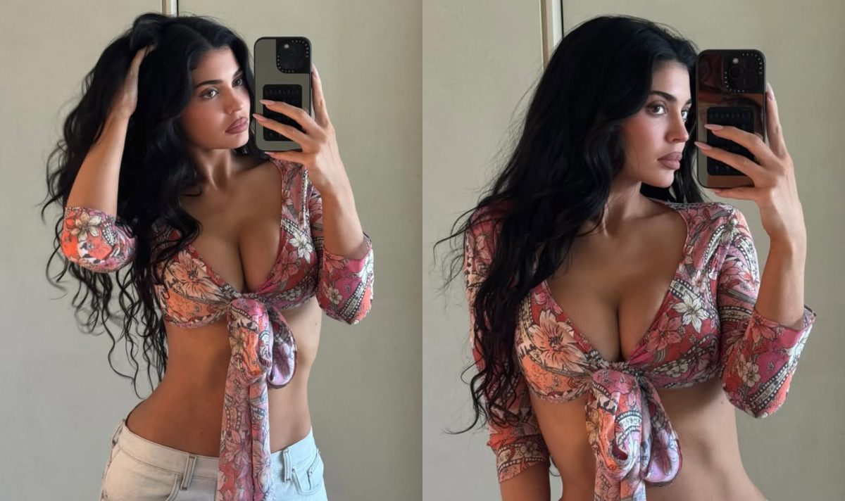 Kylie Jenner flashes cleavage in sizzling selfies after tropical getaway Kylie Jenner